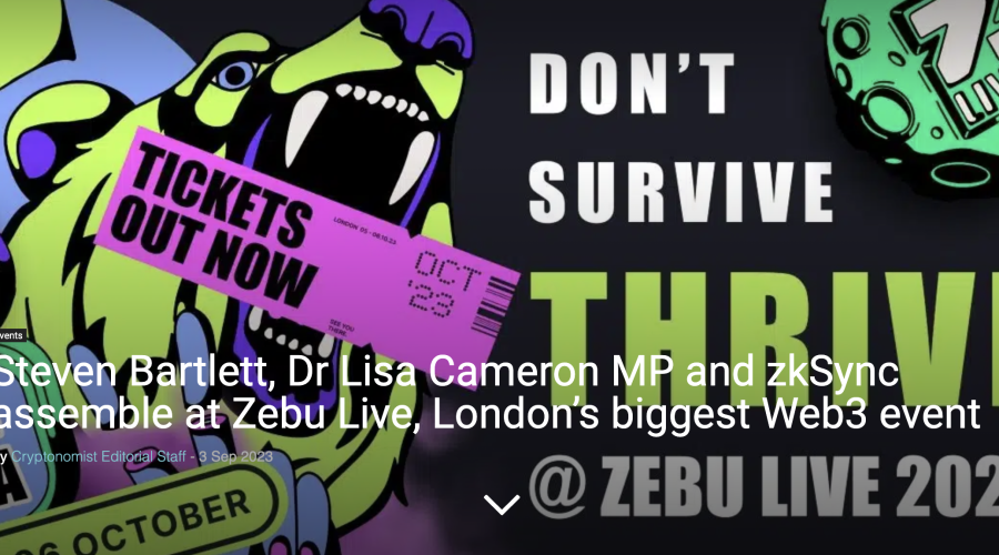 London’s Web3 Week presents: Zebu Live – the immersive two-day event celebrating the world of Web3